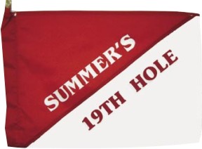 Custom 19th Hole Golf Flags 14" x 20" (This Item ships Free) 